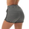 Short Praia Verão Moda Saída Listrado Feminino Frimodas Banho Feminino Verão Saída De Biquini Cover Up - Image 2
