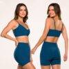 Shorts Curto Feminino Para Esportes Academia Treinos Moda Fitness Estilo Legging Tecido Grosso Em Poliamida - Image 2